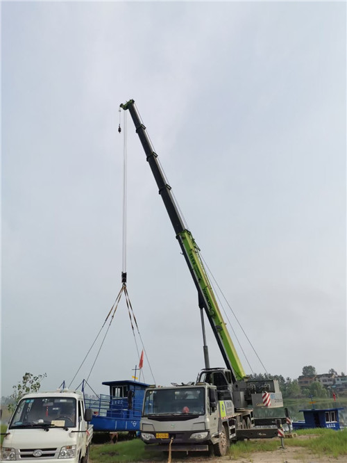 固镇县桥梁建设吊装案例